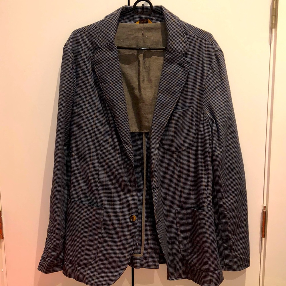 JACHS Unstructured Herringbone Blazer